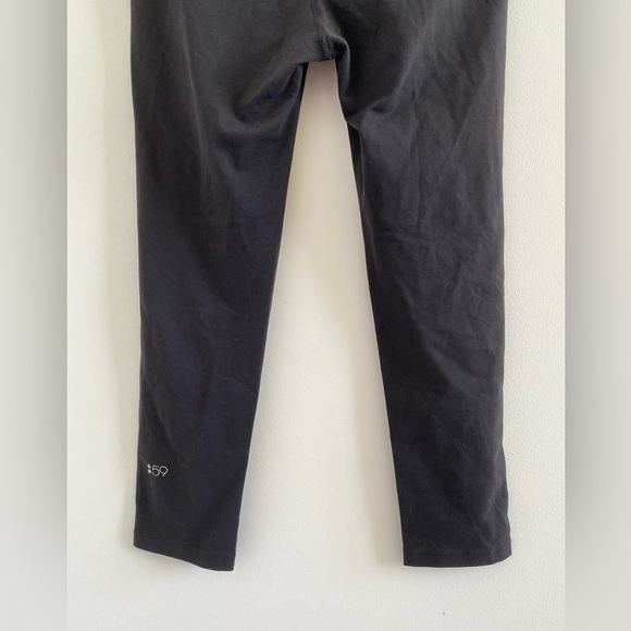 Splits59 Black Highlight Performance Cropped Capri Faux Leather Leggings Size M - Picture 11 of 12